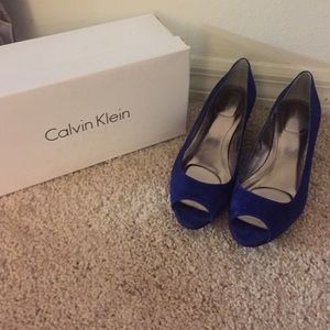 Calvin Klein Suede Wedges