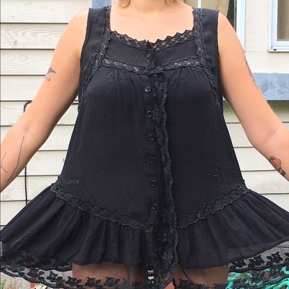 Vintage black lace dress - Picture 4 of 4