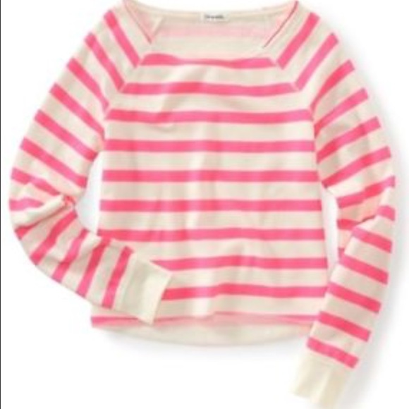 Aero pink striped sweatshirt