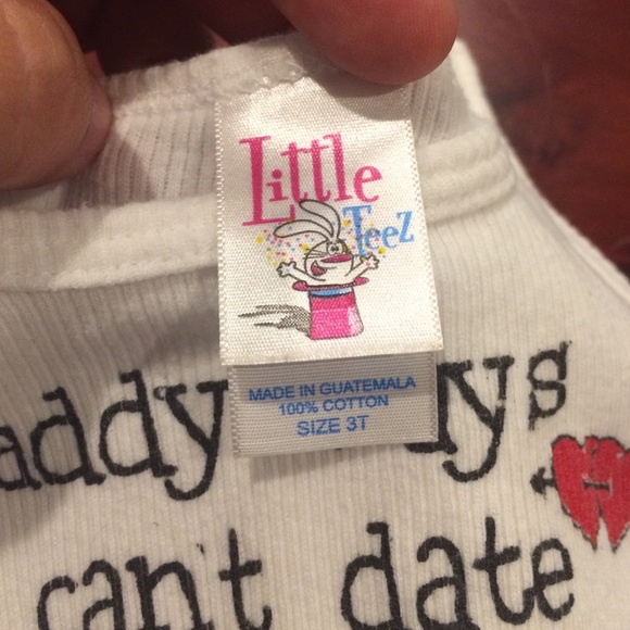 White tank (Daddy says I can't date until I'm 30) - Picture 3 of 3