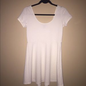 White skater dress