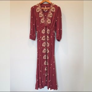 Free People Embroidered Maxi Dress