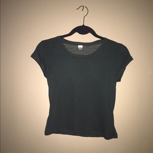 Out From Under sheer green crop top