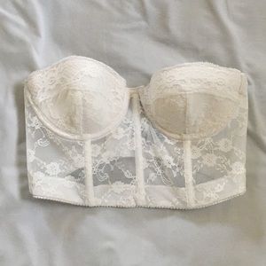 Lace crop corset