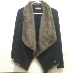 Hollister faux fur lined cardigan