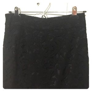 Banana Republic black lace pencil skirt