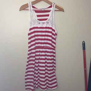 Red and White Striped Dress
