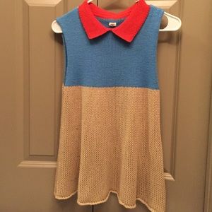 Anthropologie Peter Pan Collar Color block Sweater