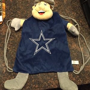 Cowboys plush drawstring bag