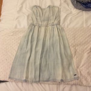 strapless hollister dress