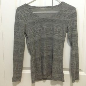 Thermal winter patterned long sleeve