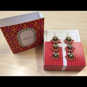 Stell & Dot Coral Chandelier Earrings