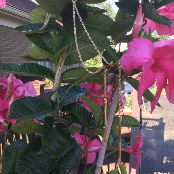 💥Versatile & Stunning Rose Gold Tassel Necklace💥 - Picture 2 of 4