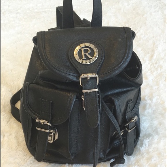Italian Leather Italy France mini back pack