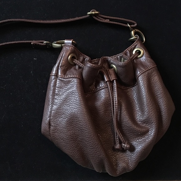 Brown Cinch Over the Shoulder Purse