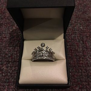 Sterling silver princess ring