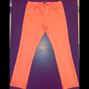 Women's J Crew Coral Matchstick denim jeans