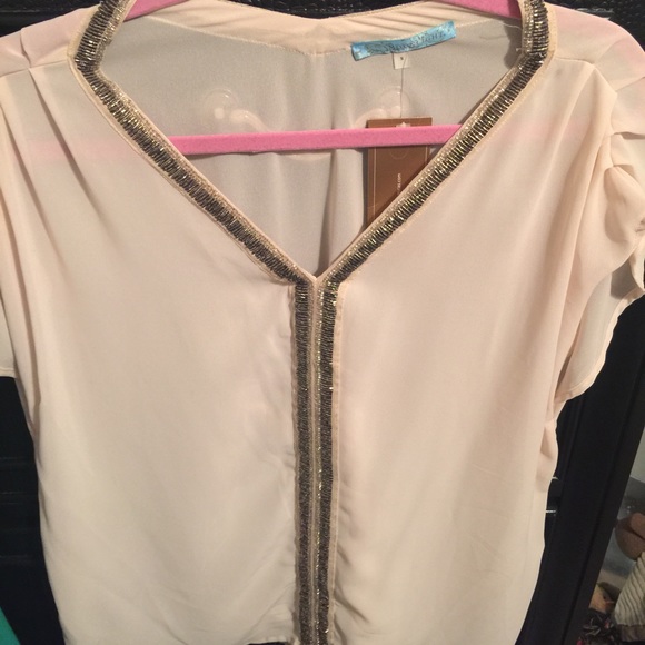 Francesca's embellished blouse- never been worn