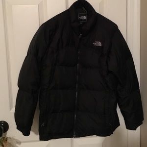 Northface Puffer jacket, black, girls size large