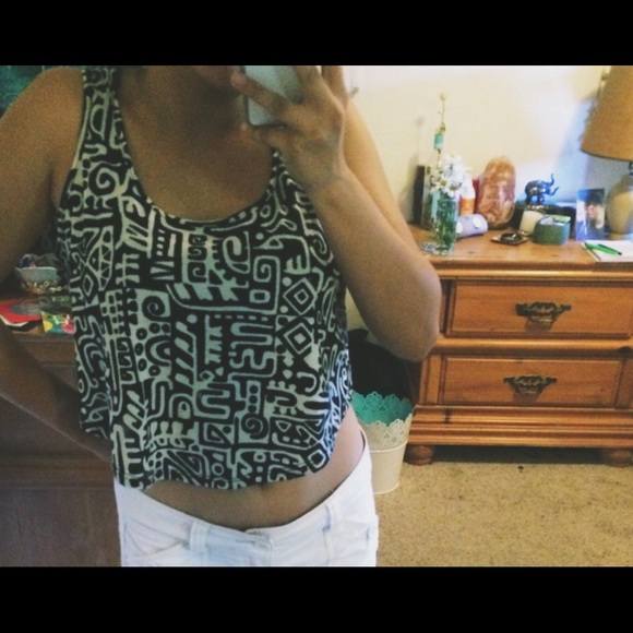 Forever 21 tribal crop tank