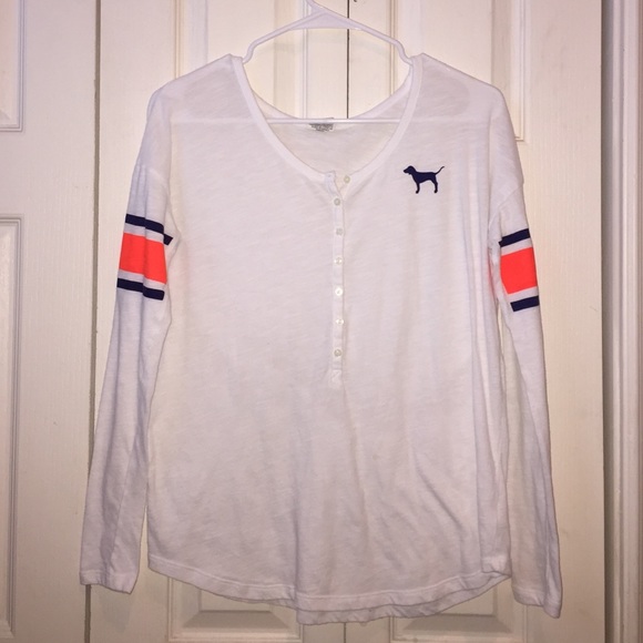 Victoria's Secret pink white long sleeve