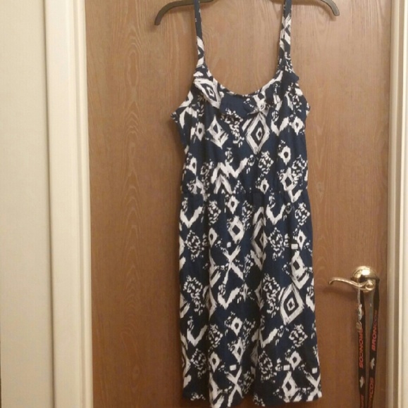 Navy Blue Spaghetti Strap Sundress