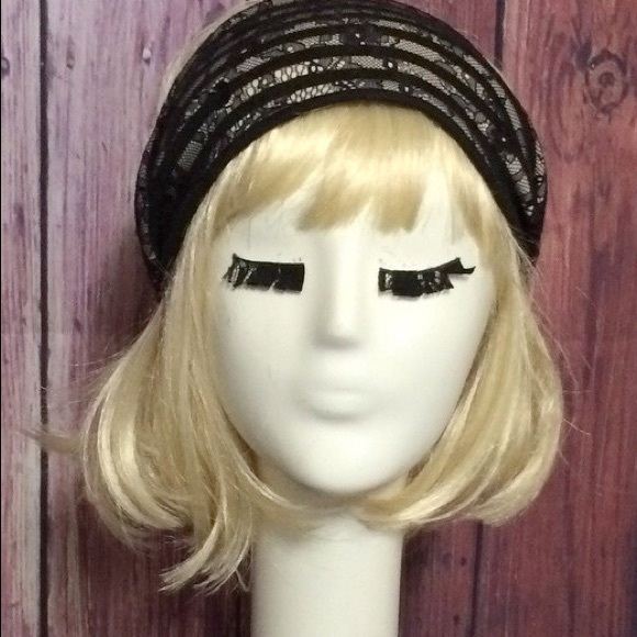 Lace / striped knit headband - Picture 4 of 6