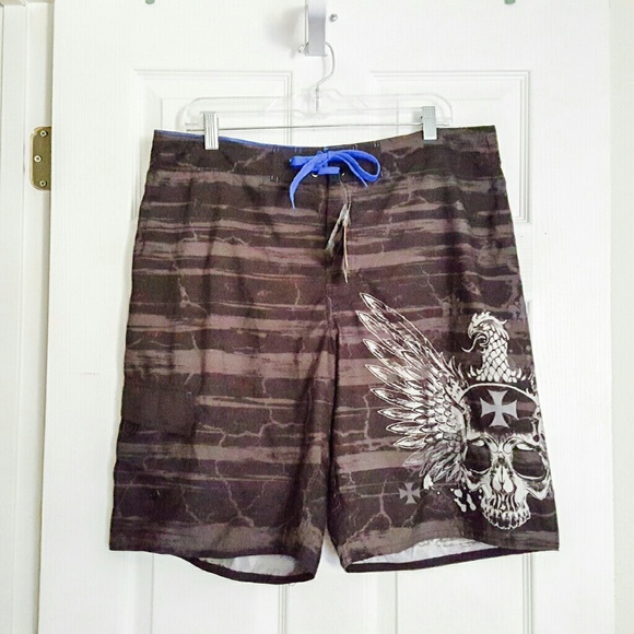 NWT Skull Board Shorts