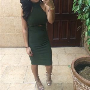 Olive green dress