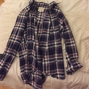 blue PacSun flannel