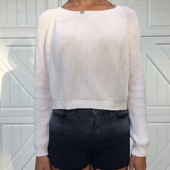 Cream Crop Sweater