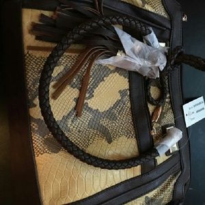 Snake skin bamboo bag