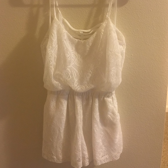 Lace White Romper