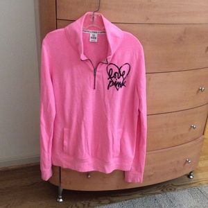 Pink Quarter Zip Sweatshirt