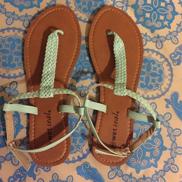 Wet Seal Mint Sandals