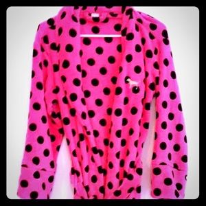 Victoria's Secret PINK polka dot robe. NWOT