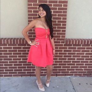 Express coral dress