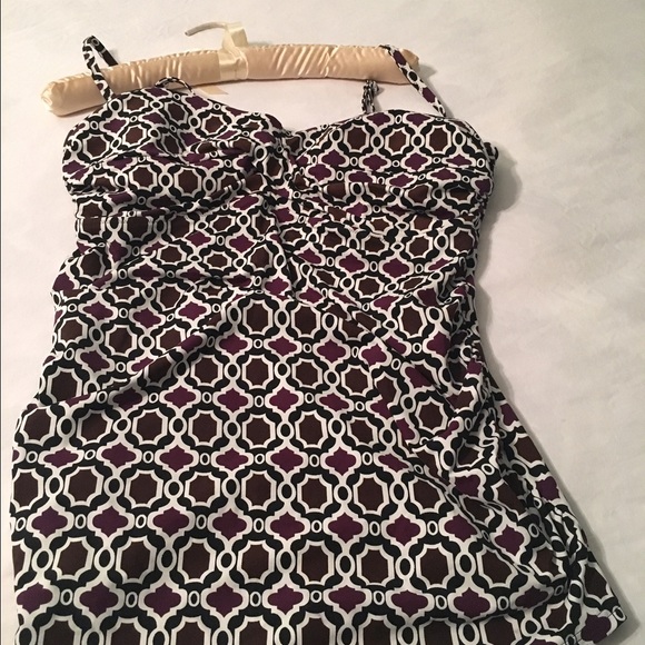 Size 18 Land's End Tankini Underwire Tankini Top - Picture 1 of 4