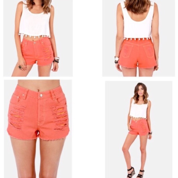 MINKPINK Coral, Slasher Flick Jean Shorts