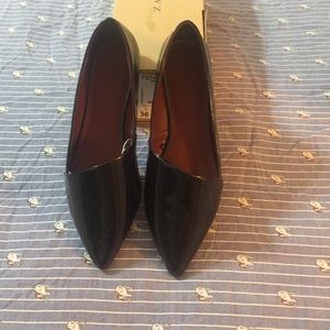 Zara Asymmetrical Loafer Sz 6