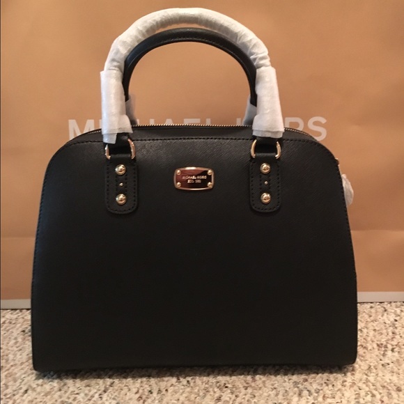 Michael Kors Black Large Saffiano Satchel