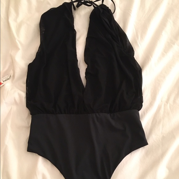 NWT Black halter body suit
