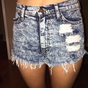 Vibrant MIU Jean Shorts