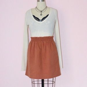 Aritzia Deep V Knit Cropped Sweater