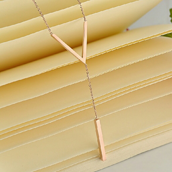 ❤️❤️Rose gold bar necklace - Picture 2 of 4