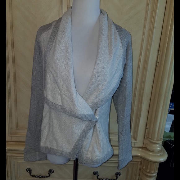 ✨LAST S✨ Grey & Ivory casual jacket - Picture 3 of 4