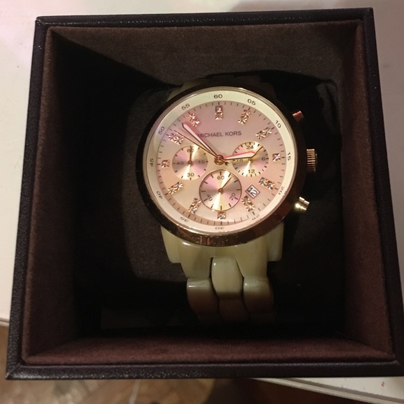 Michael Kors Tortishell Gold Watch