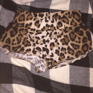 Urban Outfitters Leopard Track Shorts