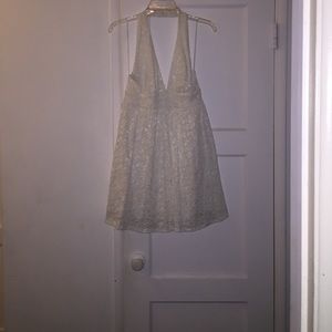 White halter dress