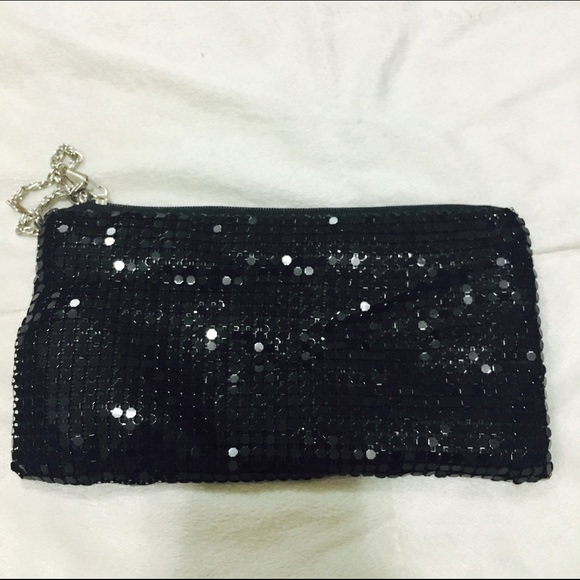 Black sequinned wristlet